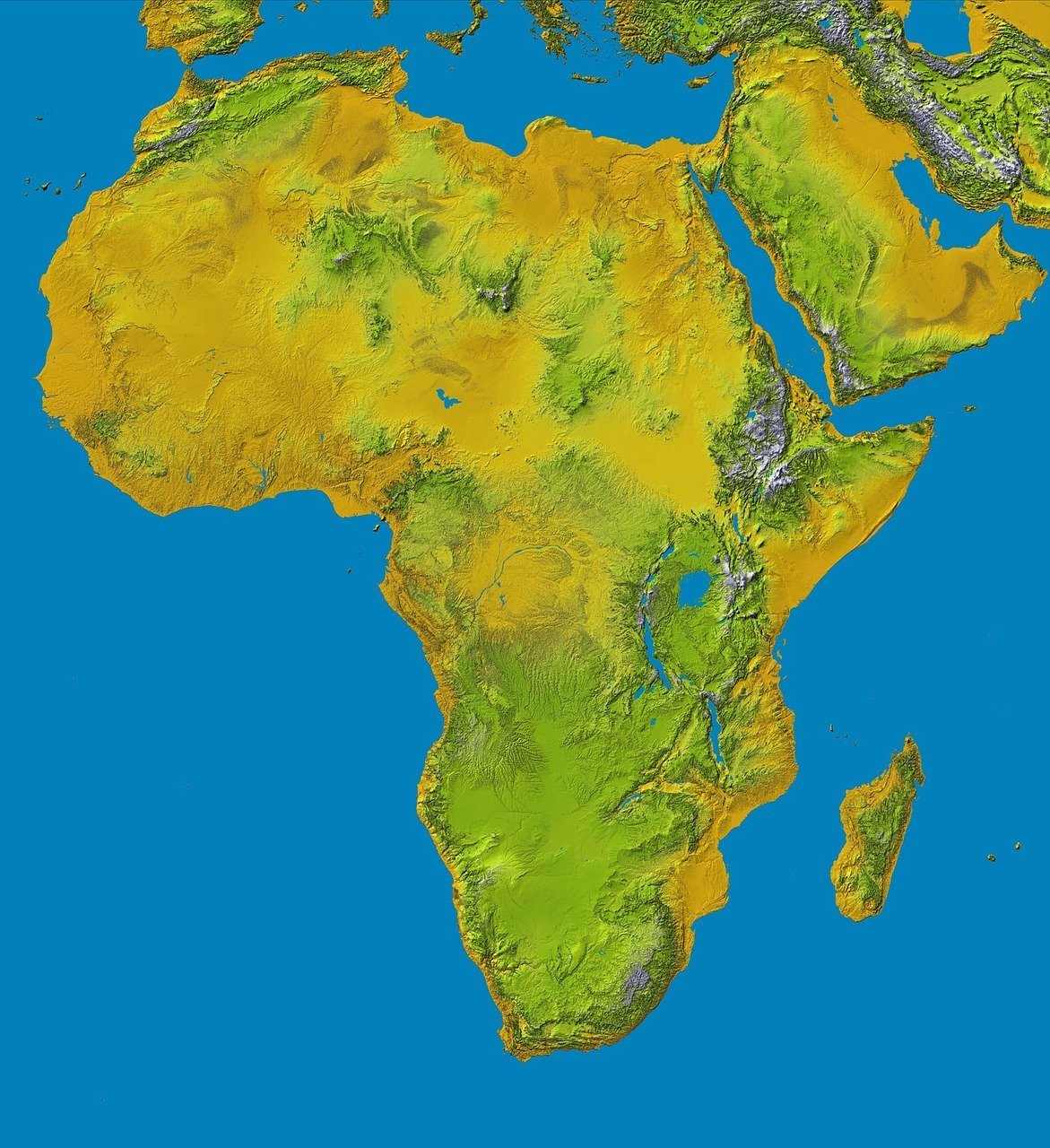 áfrica, mapa, tierra