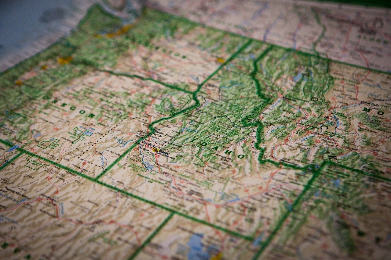 guía, idaho, mapa