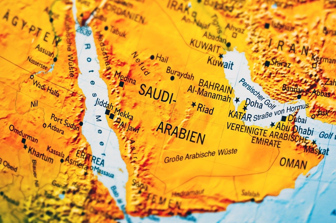 mapa, arabia saudí, natrureza